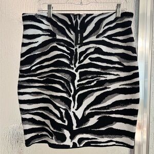NWT Express Body Contour Zebra Pencil Skirt
